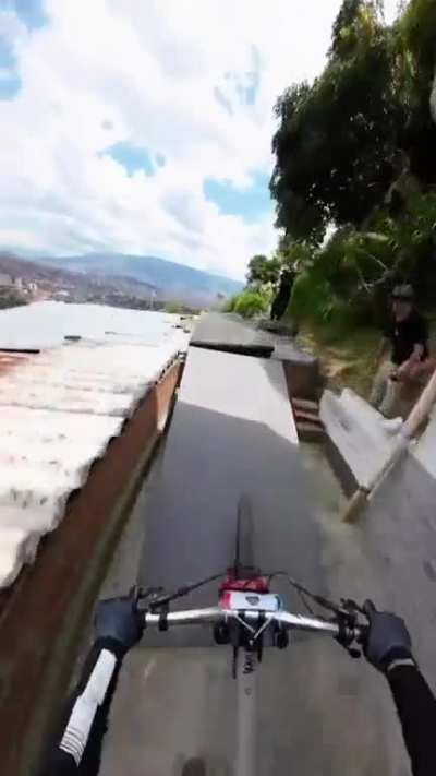 Urban downhill mountain biking in Medellín, Colombia 