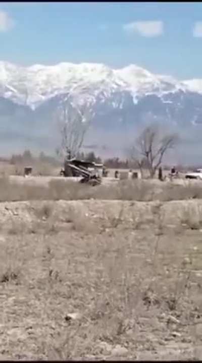 Alleged Pakistan army firing mortars at Afghan Taliban forces. March 18, 2024