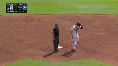 [Highlight] Brewers get a double play to end the inning on some bad baserunning by the Braves