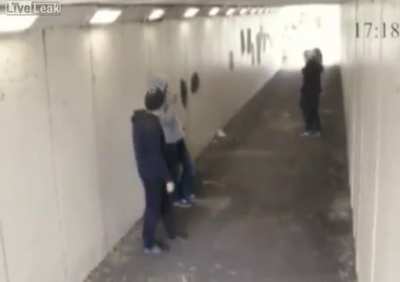 Messing with a girl and her boyfriend