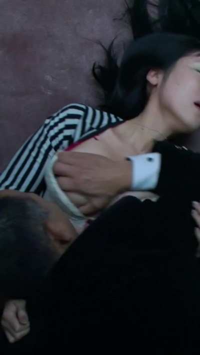 Megumi Kagurazaka (at 28) groped thoroughly by Denden (at 61) - Cold Fish (2010)