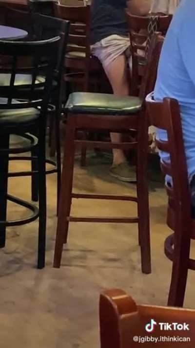 I guess they got tired of waiting for their appetizers and she got hungry for something else.