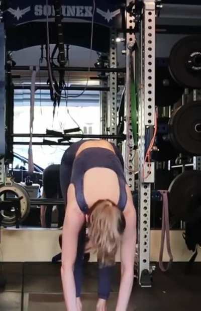 Just can't get enough of her workout videos
