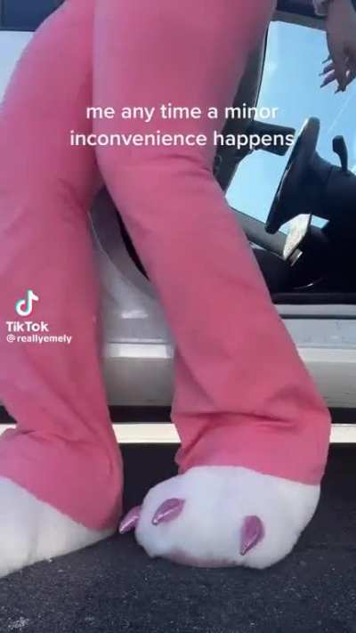 In pink