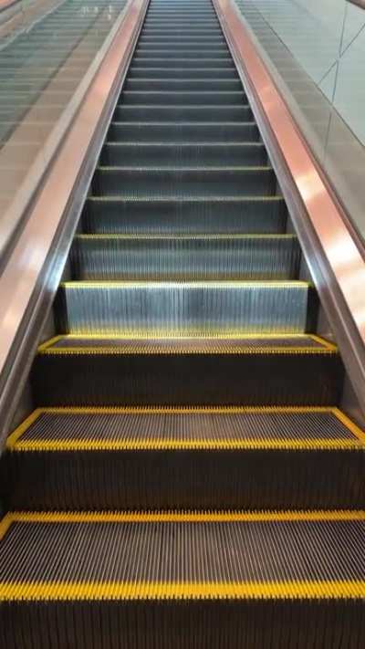 This sun waterfall on an escalator