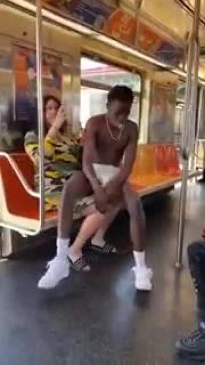 Mama breast feeds an adult on subway, then has a freakout