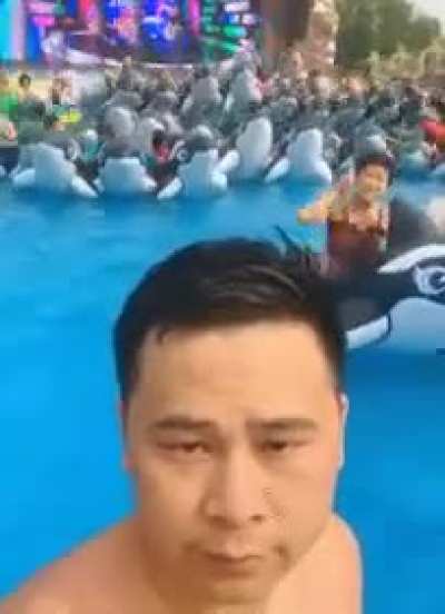 Wave pool selfie