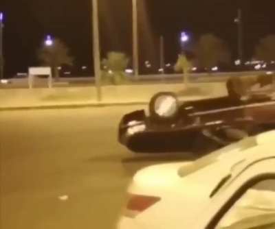 Trying to lift the back of the car as much as possible