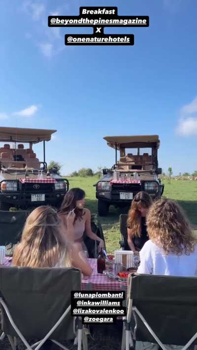 With the girls 