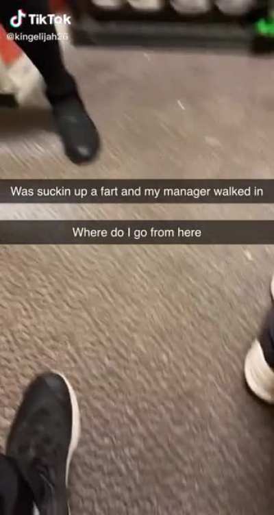 Guy thinks sucking farts into a vacuum at work is a good idea