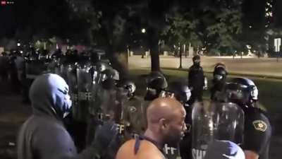 Kenosha protesters yell 