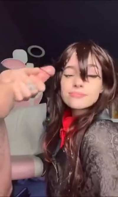 She so proud to be covered in cum