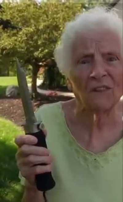 Just a grandmother with a knife