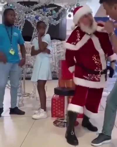 Grown Man Sitting On Santa’s Lap 🎄🎅