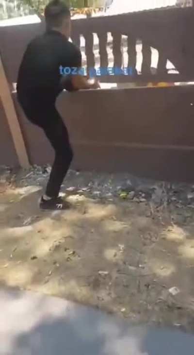Boy tries to vandalize and wins the best possible prize!