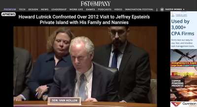 Howard Lutnick Confronted Over 2012 Visit to Jeffrey Epstein’s Private Island with His Family and Nannies