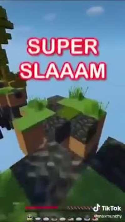 thats some g ood minecraft parkour in the background though