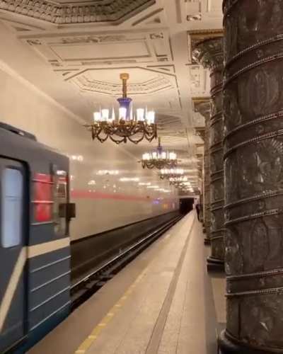 One of the most beautiful metro station in the world, located in St Petersburg