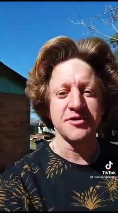 Brazilian Margaret Thatcher eating bread and getting dizzy
