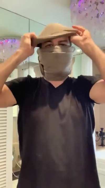 Making a balaclava mask with a T-Shirt