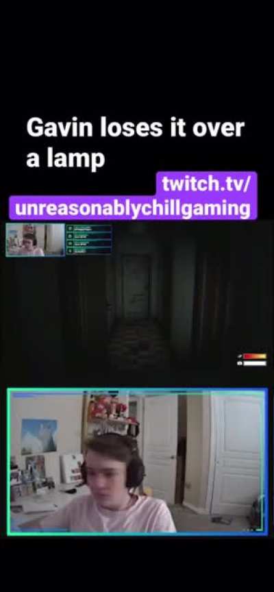 Gamer child has fun while playing scary game