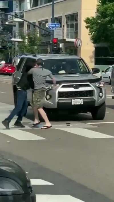 Knocked out cold in the middle of the street