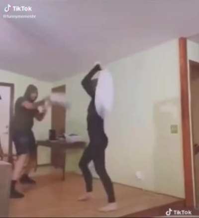 Brutal pillow fight
