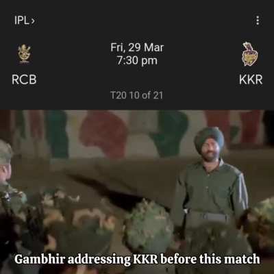 Someone just leaked Gambhir's speech for today's match! Aaj toh bhayankar memes milne wale hai!