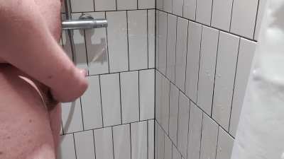 Pissing and gently jerking in the shower, would love some company