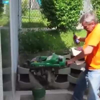 What could go wrong drinking a beer while using machinery?