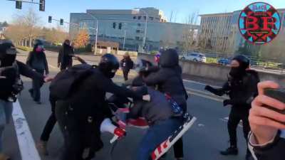 Antifa take a beating yesterday in Washington