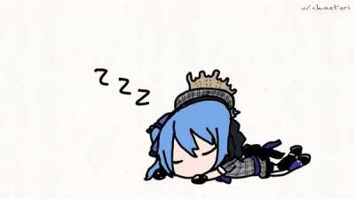 Counting Down Suisei's Birthday with Random Stuff - 6 Days - I'm tired today, so I made a rushed Suisei GIF