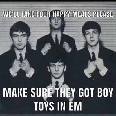 We’ll take 4 happy meals please