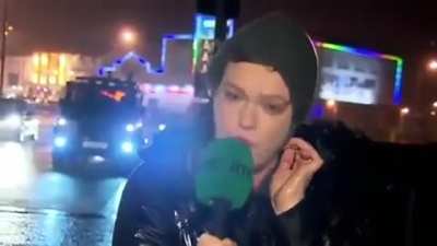 Reporting during a storm