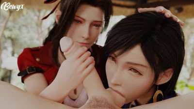 Tifa and Aerith's double-team attack (Bewyx)