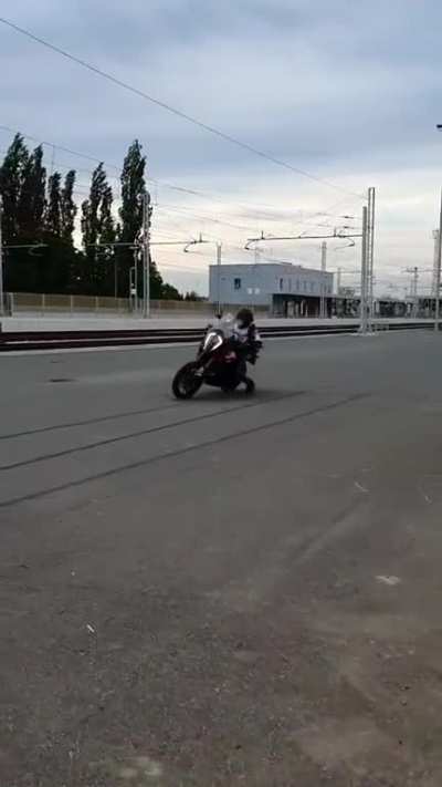 Rok Bagoros, a stunt rider, letting loose after work with the KTM Adventure 1290 S
