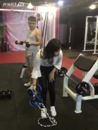 I think her tampon got pushed into her stomach.