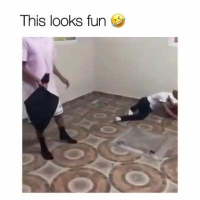 Blind fold pillow fight