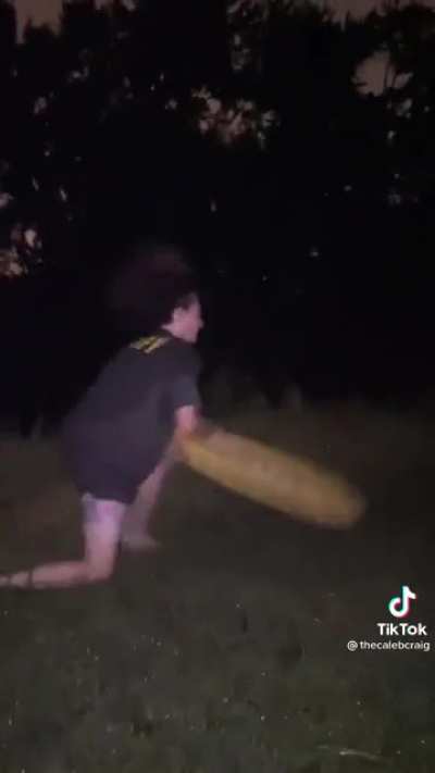 Night sledding and sliding