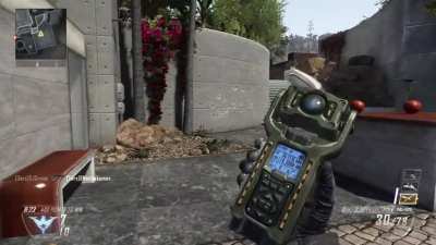 In Call Of Duty: Black Ops 2, the coordinates change on the tactical insertion as you move