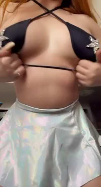 College girl by day, bikini clad slut bouncing her funbags by night [OC]