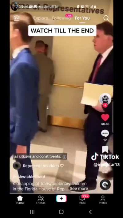 The Florida legislature kidnapped a bunch of non-binary and trans kids today. They refused to let them out and they refused to let the parents in to get them.