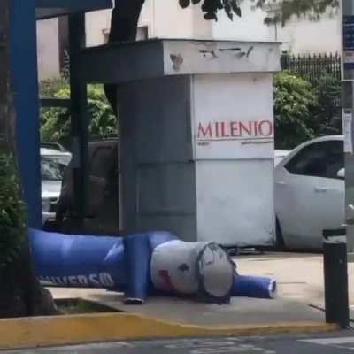 Lo dejaron peor que al de la combi