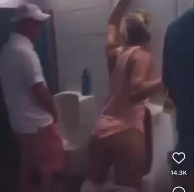 She’s just chilling with the guys