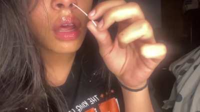 Girl Makes Herself Sneeze Out Snot