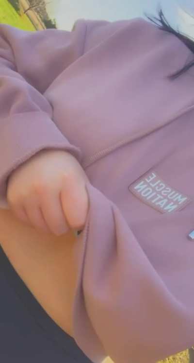 Dropping my tits in public makes me horny 😏💦 [OC]