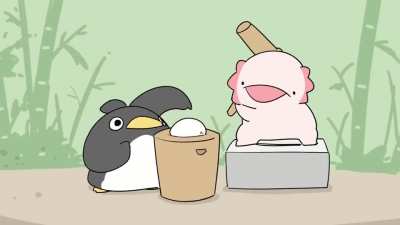 Just a couple friends makin’ some Mochi
