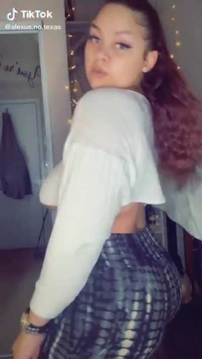 She almost popped out