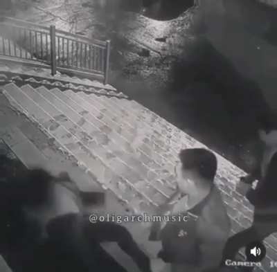 Big guy gets knocket out after acting up