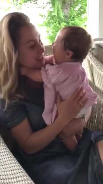 Vicious baby attacks her mom